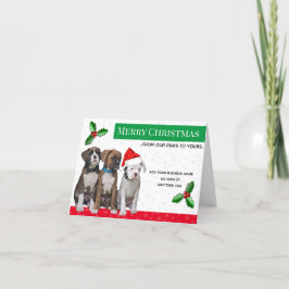 Tierische Weihnachtskarten, Hund Dankeskarte