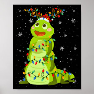 Tierische Weihnachtsmannmütze Ugly Christmas Tree Poster