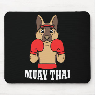 Tierischer Humor Thai-Kickboxen Lustiger Hund Muay Mousepad