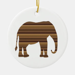 Tierischer wilder Streifen Brown NVN286 Haustier Keramikornament