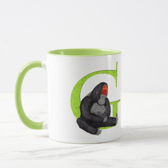 Tierisches ABC G ist für Gorilla-Tasse geeignet Tasse (Links)