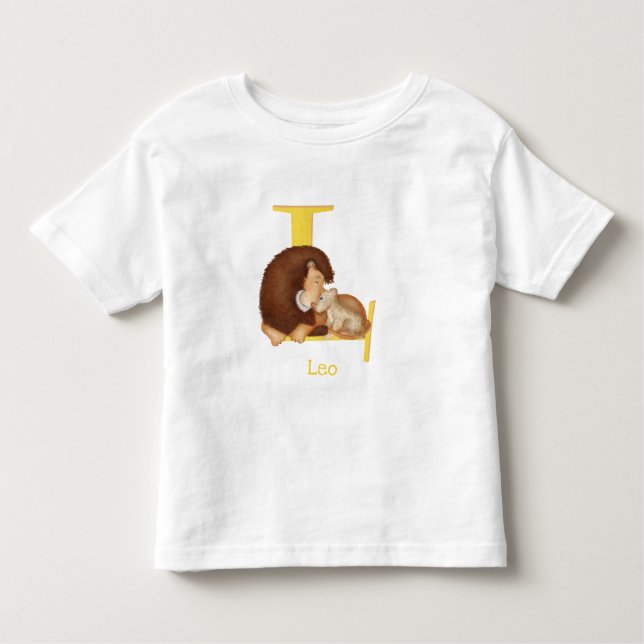 Tierisches ABC L ist für T - Shirt von Löwen besti (Vorderseite)