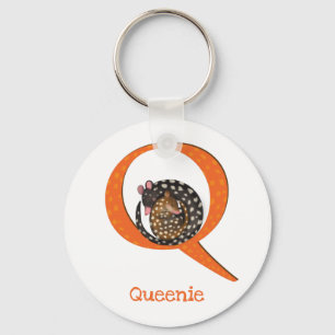 Tierisches ABC Q ist ein Quoll-Schlüsselring Schlüsselanhänger