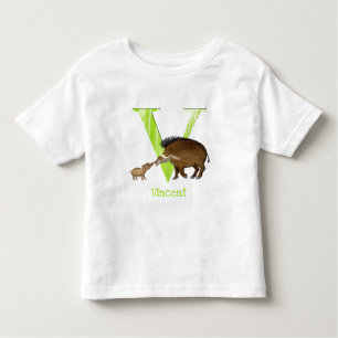 Tierisches ABC V ist für visayan warmes Schwein T  Kleinkind T-shirt