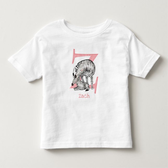 Tierisches ABC Z für Zebra-T - Shirt (Vorderseite)