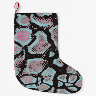 Tierisches Hautmuster, Vintages Design. Kleiner Weihnachtsstrumpf