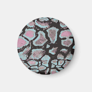 Tierisches Hautmuster, Vintages Design. Magnet