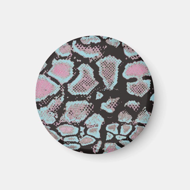 Tierisches Hautmuster, Vintages Design. Magnet (Vorne)