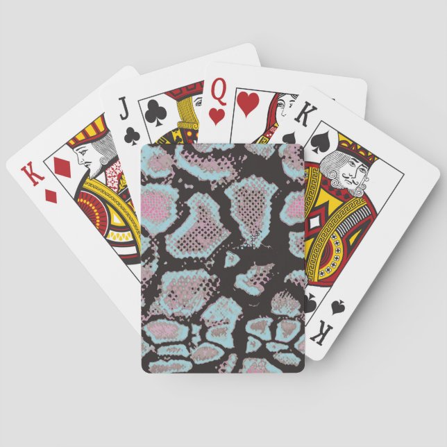 Tierisches Hautmuster, Vintages Design. Spielkarten (Rückseite)