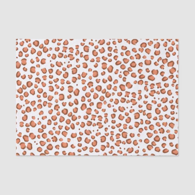 Tierisches Leopard Muster Red Gift Seidenpapier (Vorderseite)