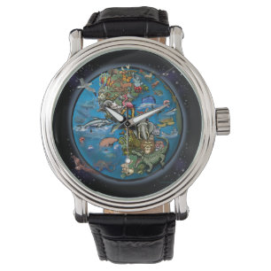 tierisches Planet Armbanduhr