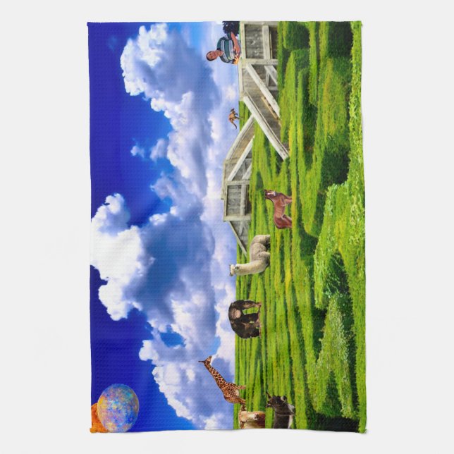 tierisches Planet Geschirrtuch (Vertikal)