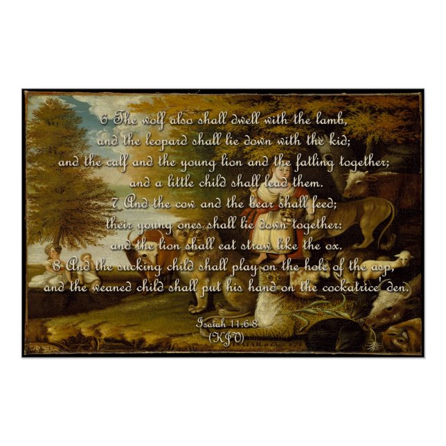 Tierisches Poster - Isaiah 11:6-8 (Vorderseite)