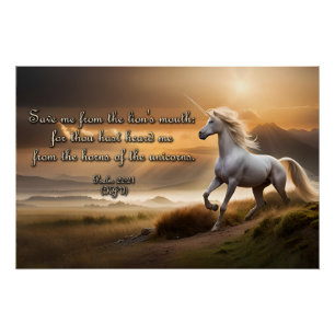 Tierisches Poster - Psalm 22:21