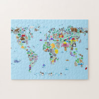 Tierkarte der Welt