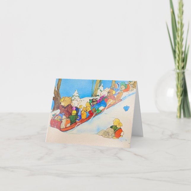 Tierkarte für den Urlaub Dankeskarte (Vorderseite)