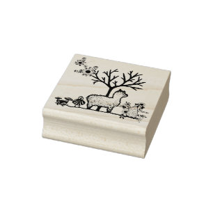 Tierkartographie Gummistempel