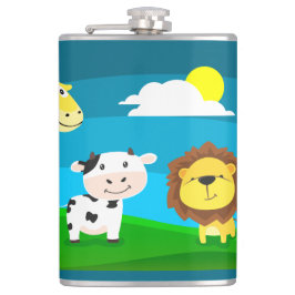 Tierkartoon Flachmann