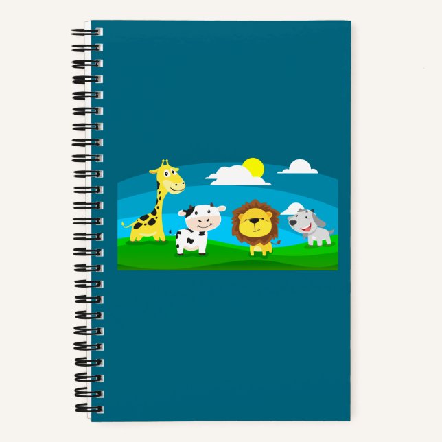 Tierkartoon Notizbuch (Vorderseite)