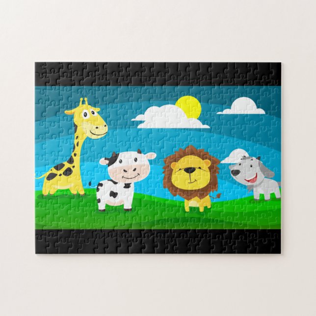 Tierkartoon Puzzle (Horizontal)