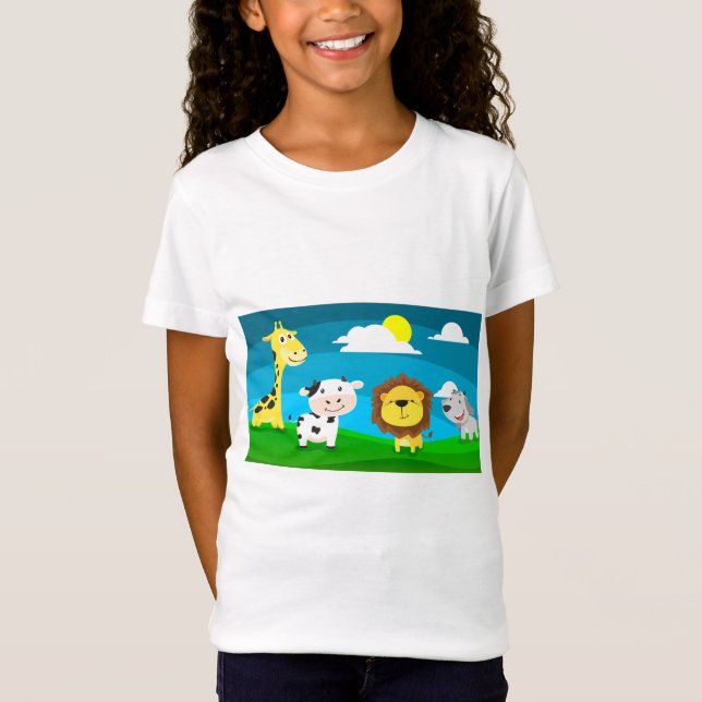 Tierkartoon T-Shirt (Vorderseite)