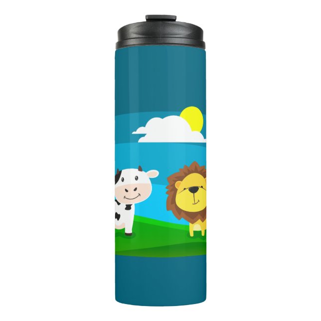 Tierkartoon Thermosbecher (Vorderseite)