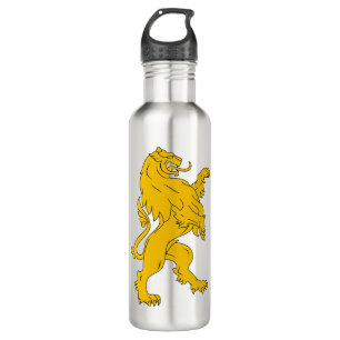 Tierkatze Heraldry Lion Mammal stilisiert Edelstahlflasche
