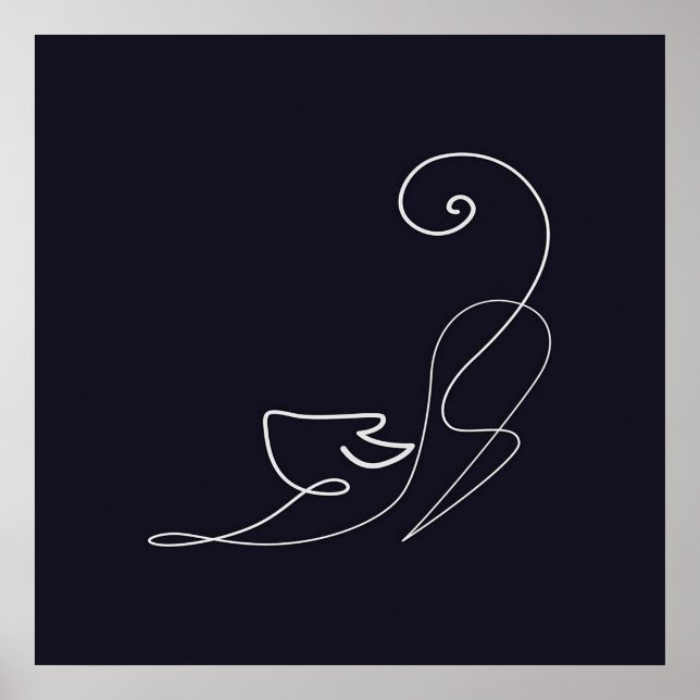 Tierkatze | Line Art | Cat Lover Poster (Vorne)