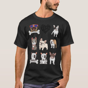 Tierkleber Pitbulle Herz und Bobes Niedlich T-Shirt