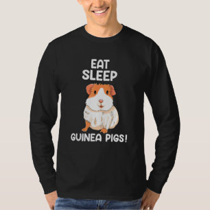 Tierkleidung isst Schlaf-Guinea Schweine T-Shirt