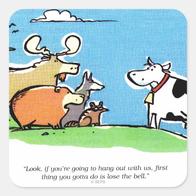 Tierklicken Quadratischer Aufkleber (Vorderseite)