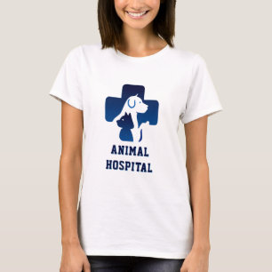 🏥 Tierklinik-Logo Veterinärmedizinisches Zentrum T-Shirt