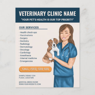 Tierklinik Tierärztliche Dienstleistungen Tiersorg Flyer