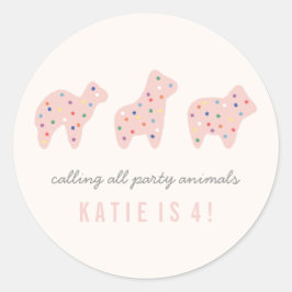 Tierkochtsticker - Bubblegum Runder Aufkleber