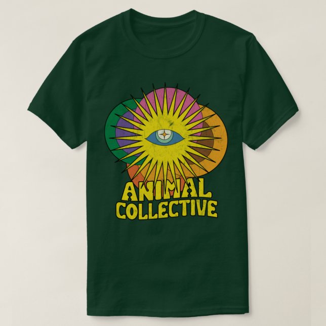 Tierkollektiv Vintages Aussehen Fan Art Design T-Shirt (Design vorne)