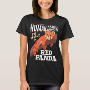 Tierkostüm-Party Niedlich Zoo Tierroter Panda T-Shirt