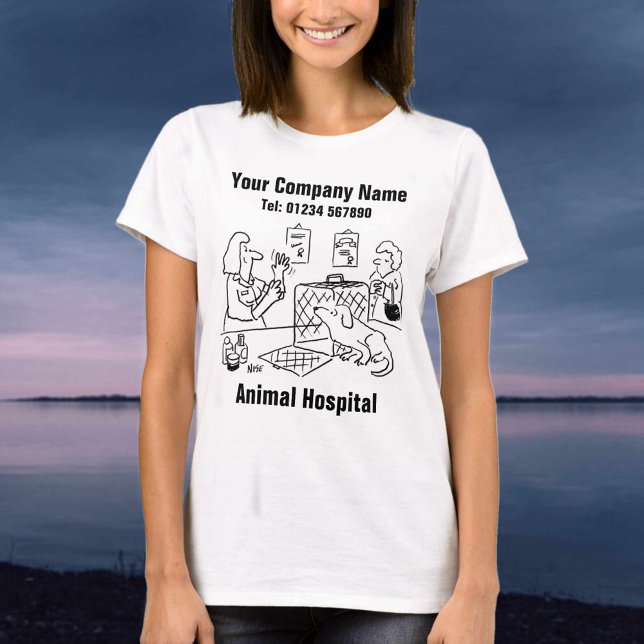 Tierkrankenhaus Tierärztliche Image für Unternehme T-Shirt (Von Creator hochgeladen)