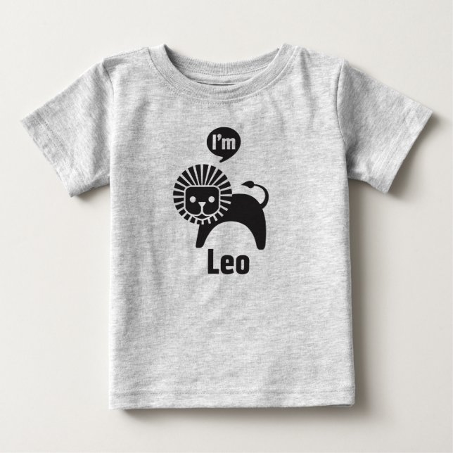 Tierkreis-Baby T-Shirt-Löwe Baby T-shirt (Vorderseite)