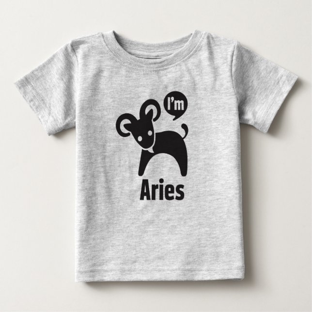 Tierkreis-Baby T-Shirt-Widder Baby T-shirt (Vorderseite)