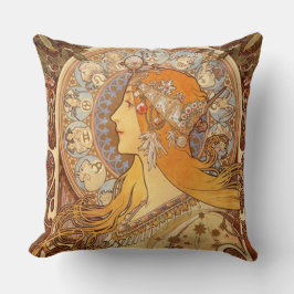 Tierkreis durch Alphonse Mucha Kissen