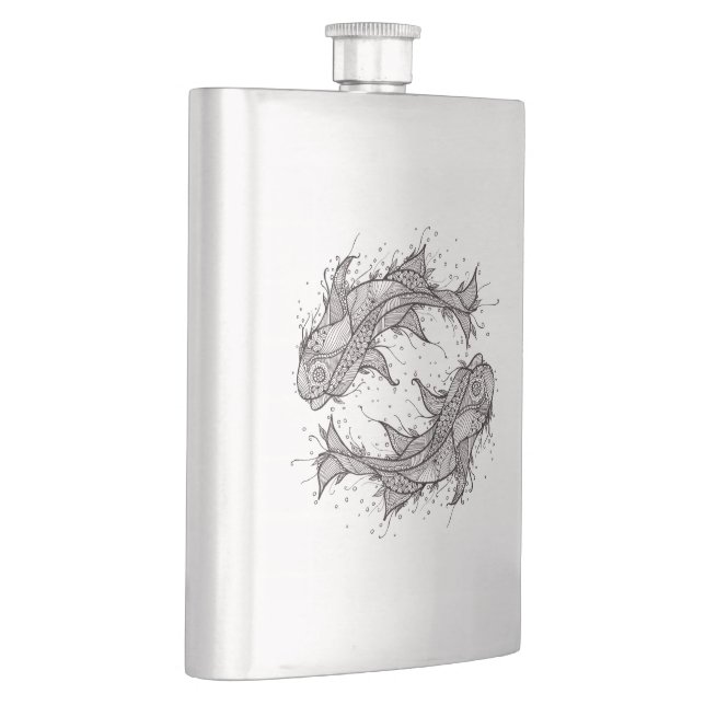 Tierkreis-Fisch-Entwurfs-Flasche Flachmann (Rechts)