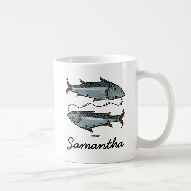 Tierkreis: Fische in der Farbe Kaffeetasse (Rechts)