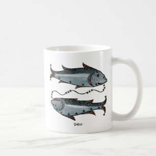Tierkreis: Fische in der Farbe Tasse