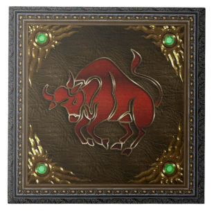 Tierkreis-Fliese - Stier Fliese