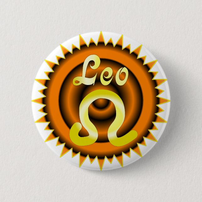 Tierkreis Löwe Button (Vorderseite)
