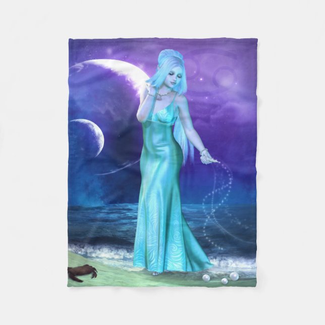 Tierkreis-Reihe: Krebs-Fleece-Decke Fleecedecke (Vorderseite)