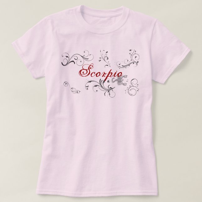 Tierkreis-Skorpions-Skorpions-T - Shirt-rote T-Shirt (Design vorne)