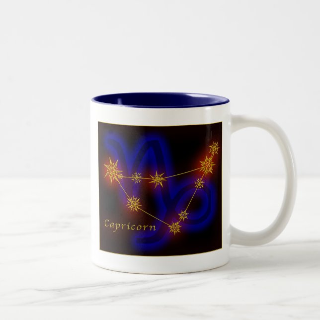 Tierkreis - Steinbock Zweifarbige Tasse (Rechts)