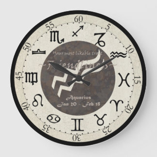 Tierkreis-Uhr - Wassermann Große Wanduhr