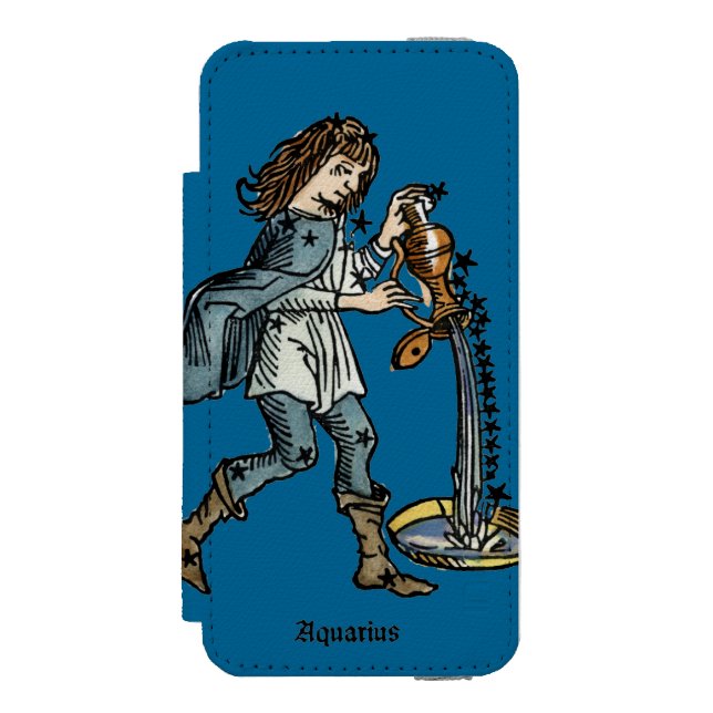 Tierkreis: Wassermann, 1482 Incipio iPhone Geldbeutel-Hülle (Folio Vorderseite)